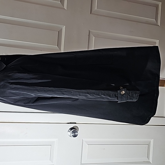 Weather Solutions rain coat size 14. Black with colar 2 big pockets. Minamalist. - Picture 4 of 14
